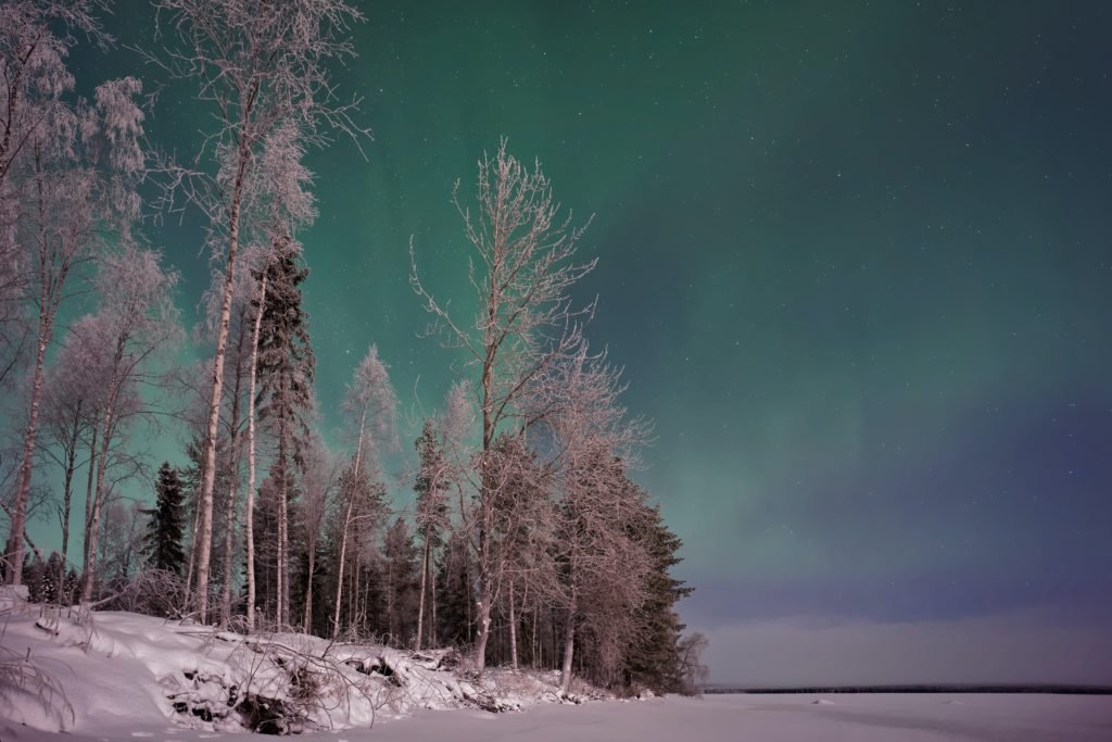Aurora Boreal em Lapland na Finlândia